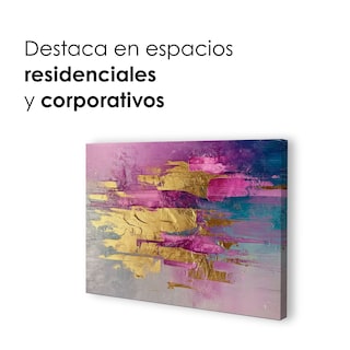 Foto 8 | Ilios Innova | Cuadro Decorativo Abstracto Rosa, Impreso En Tela 80x120cm, Impresión Digital De Alta Calidad