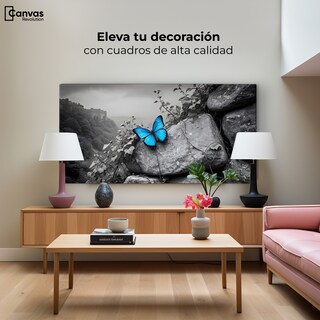 Foto 3 | Cuadro Blanco Y Negro Canvas Alas De Zafiro 120x60
