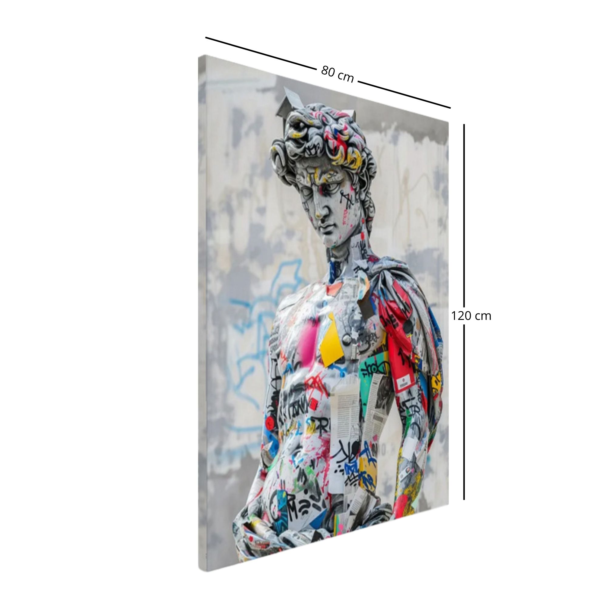Foto 2 | Ilios Innova | Cuadro Decorativo Fotografía David Grafiti, Impreso En Tela 80x120cm, Impresión Digital De Alta Calidad