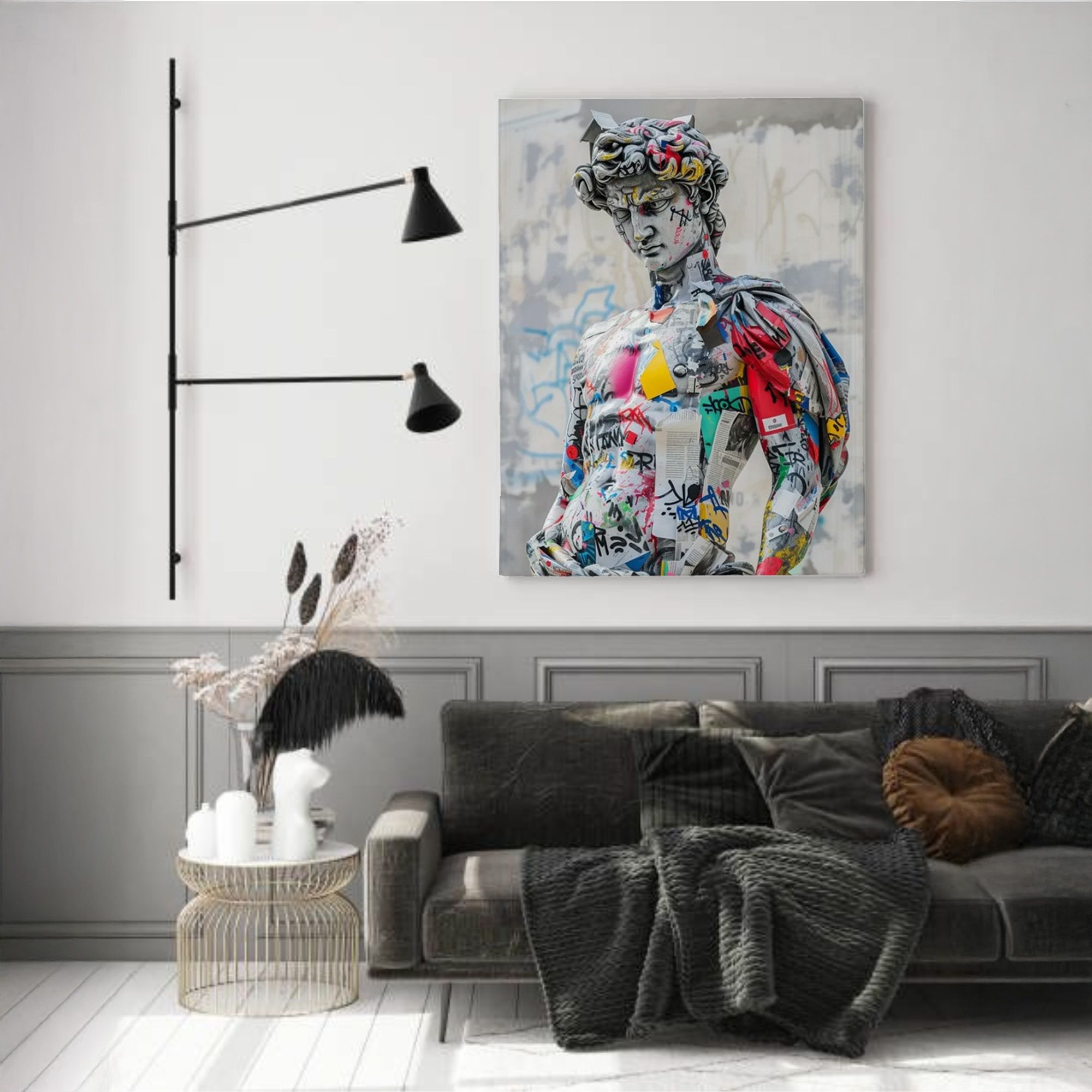 Foto 5 | Ilios Innova | Cuadro Decorativo Fotografía David Grafiti, Impreso En Tela 80x120cm, Impresión Digital De Alta Calidad