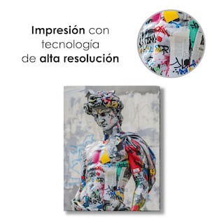 Foto 6 | Ilios Innova | Cuadro Decorativo Fotografía David Grafiti, Impreso En Tela 80x120cm, Impresión Digital De Alta Calidad