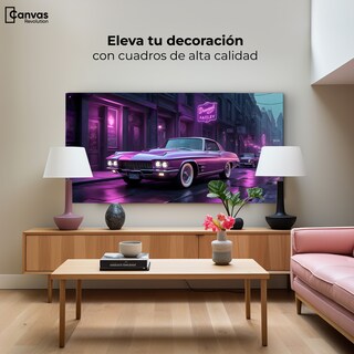 Foto 3 | Cuadro Blanco Y Negro Canvas Viaje De Neón 120x60