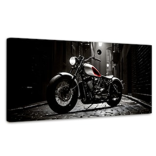 Foto 1 | Cuadro Blanco Y Negro Canvas Ruedas Clásicas 120x60