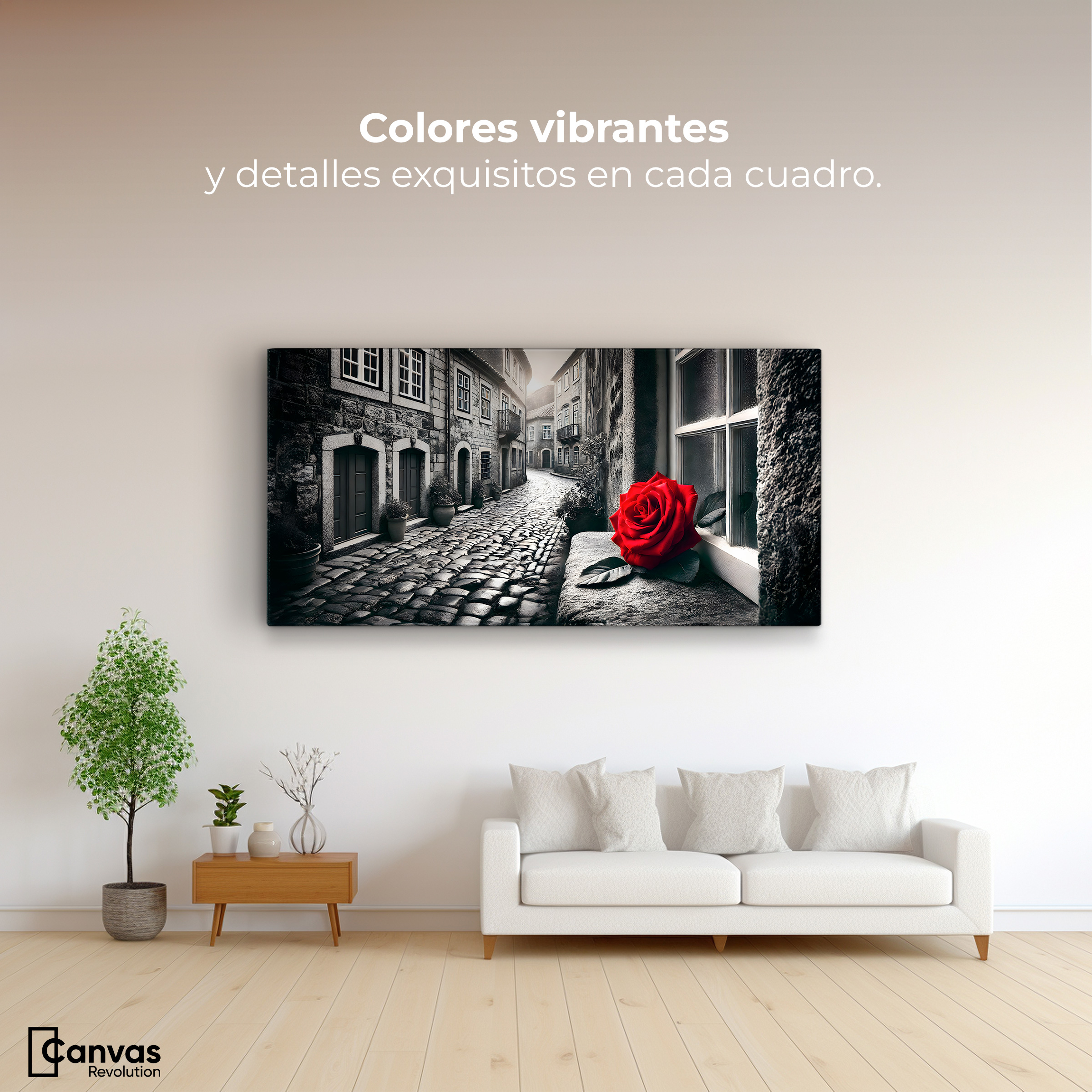 Foto 3 pulgar | Cuadro Blanco Y Negro Canvas Piedras Y Petalos 120x60