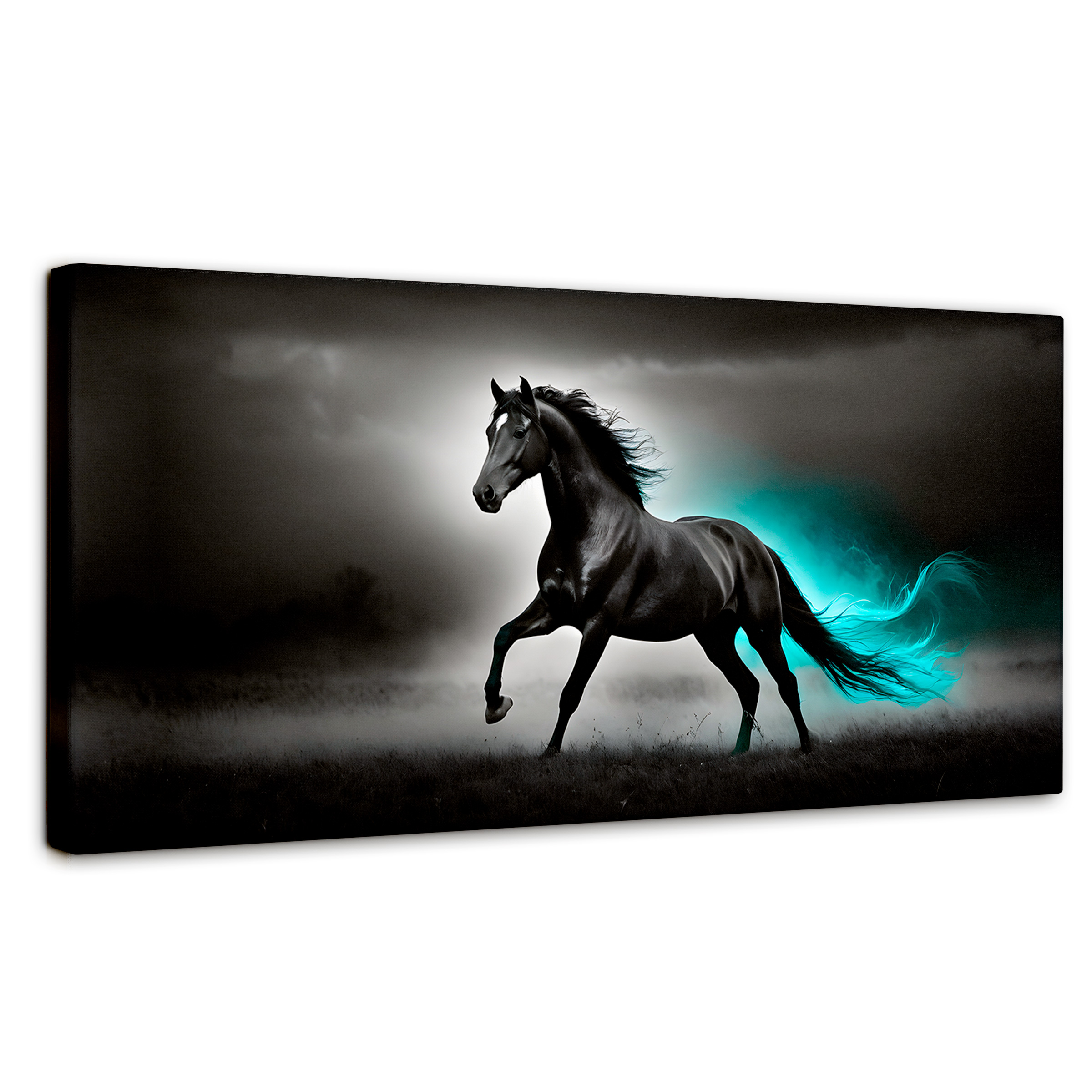 Foto 1 | Cuadro Blanco Y Negro Canvas Carrera Luminosa 120x60