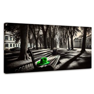 Foto 1 | Cuadro Blanco Y Negro Canvas Verde En Descanso 120x60