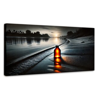Foto 1 | Cuadro Blanco Y Negro Canvas Tesoro De Playa 120x60