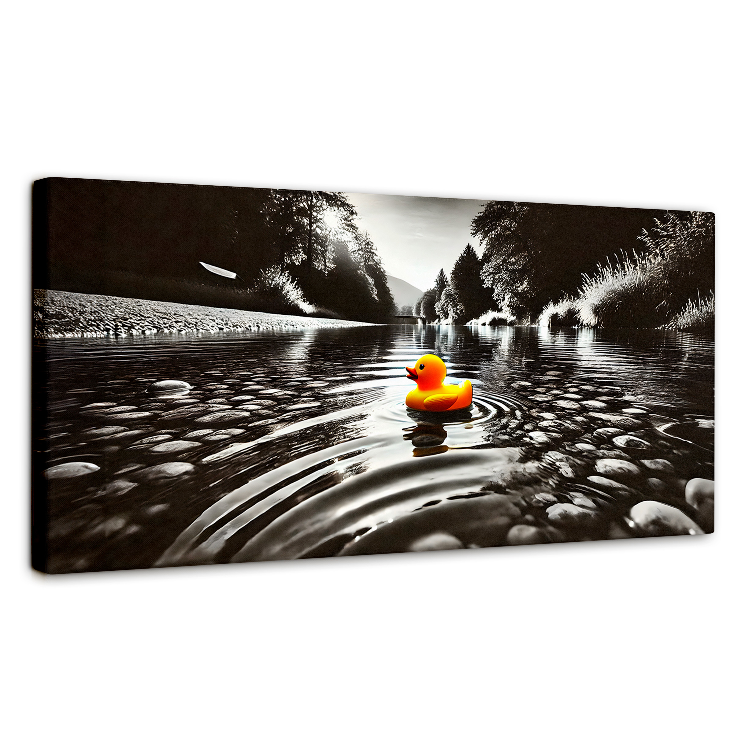 Foto 2 pulgar | Cuadro Blanco Y Negro Canvas Flotando Solo 120x60