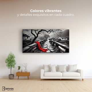 Foto 2 | Cuadro Blanco Y Negro Canvas Puente De Pasión 120x60
