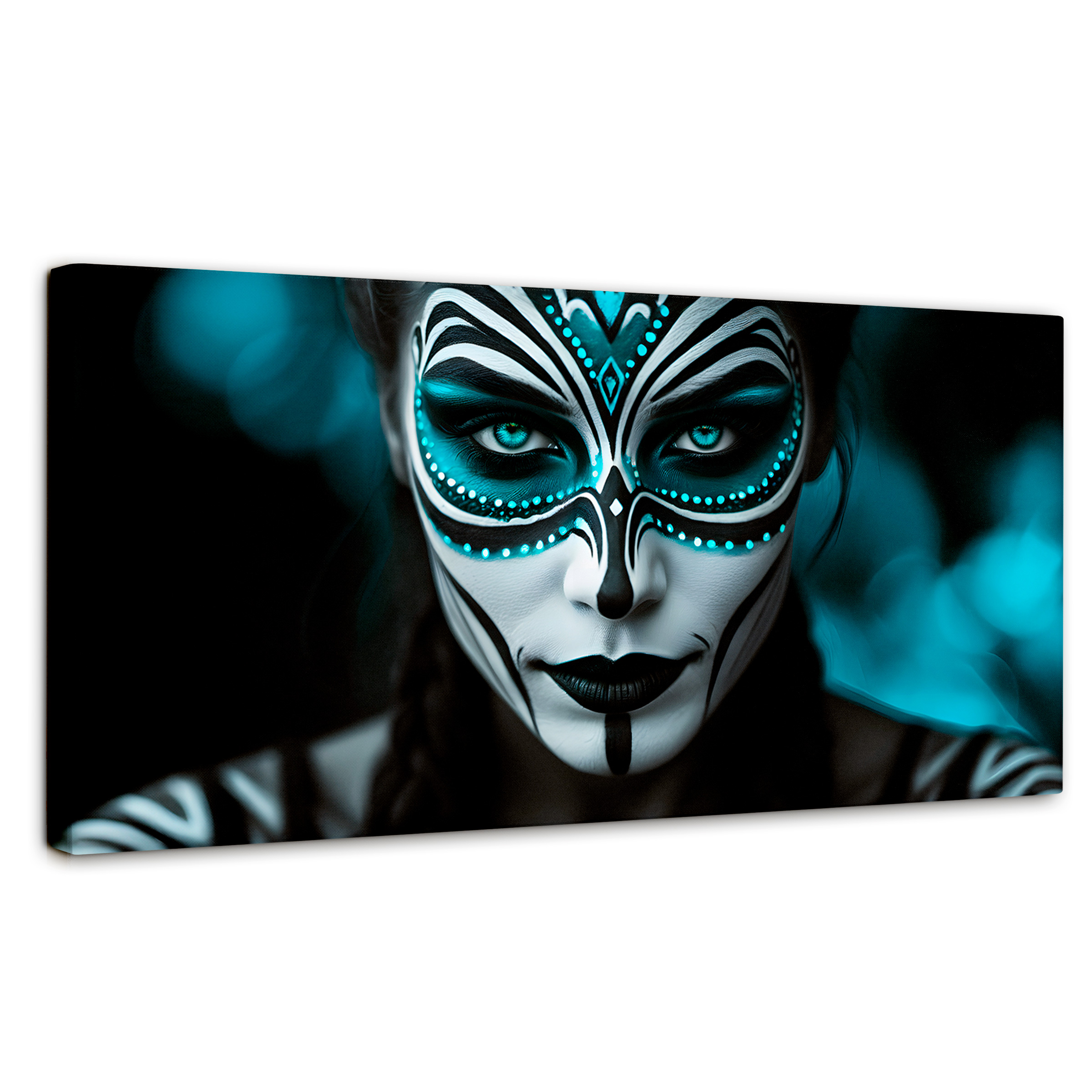 Foto 1 | Cuadro Blanco Y Negro Canvas Aqua En El Rostro 120x60