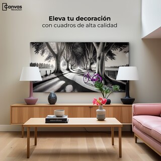 Foto 3 | Cuadro Blanco Y Negro Canvas Morado Natural 120x60