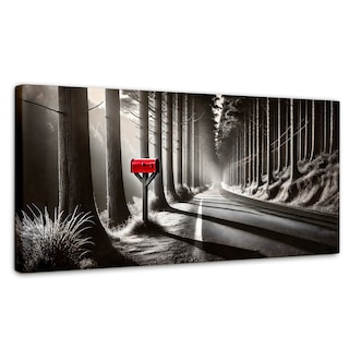 Foto 1 | Cuadro Blanco Y Negro Canvas Carta Al Viento 120x60