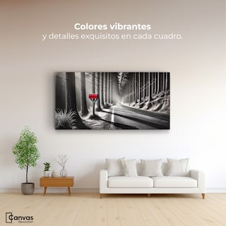 Foto 2 | Cuadro Blanco Y Negro Canvas Carta Al Viento 120x60