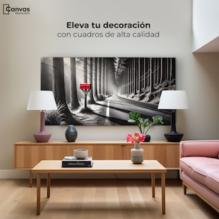 Foto 3 | Cuadro Blanco Y Negro Canvas Carta Al Viento 120x60