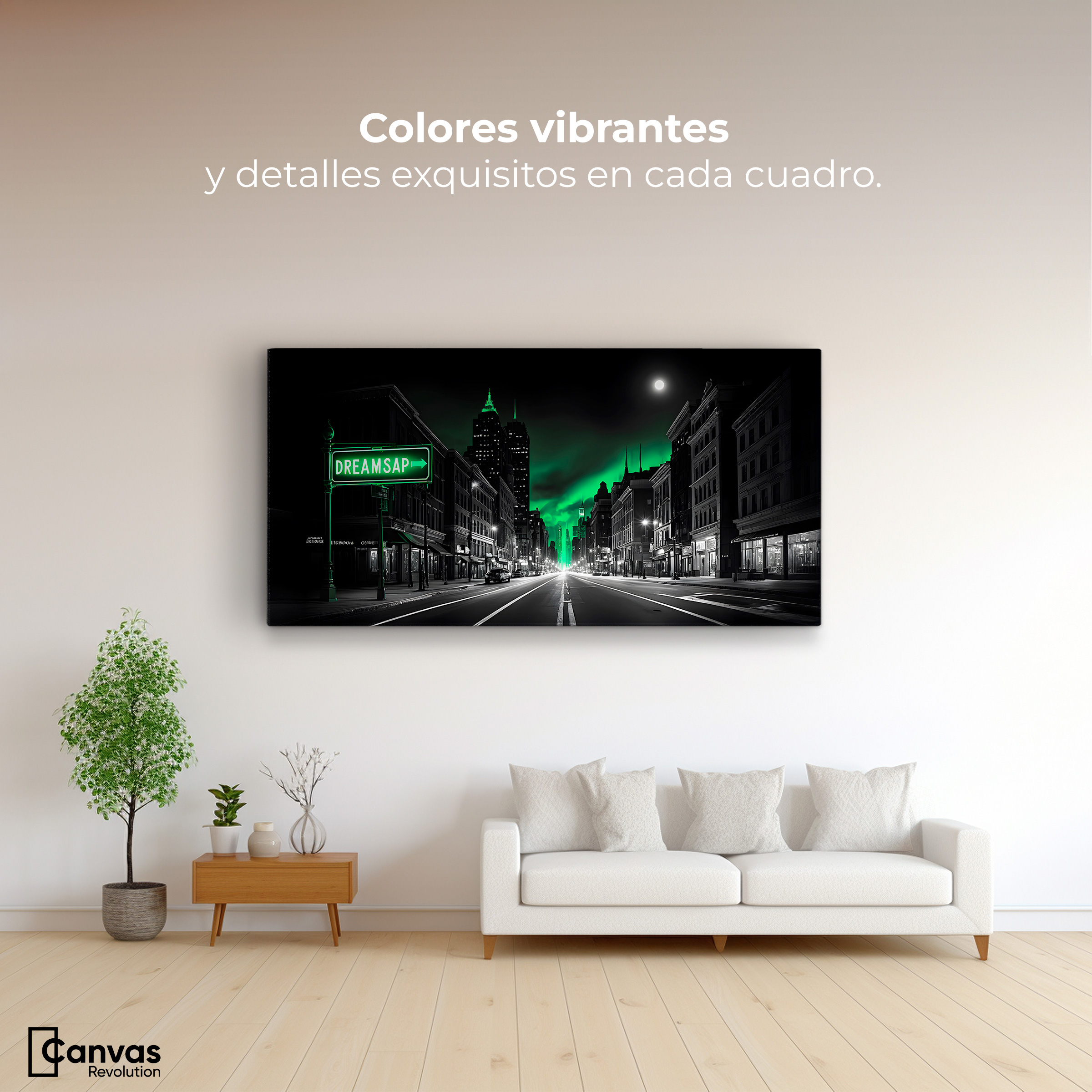 Foto 2 | Cuadro Blanco Y Negro Canvas Reflejo Movimiento 120x60