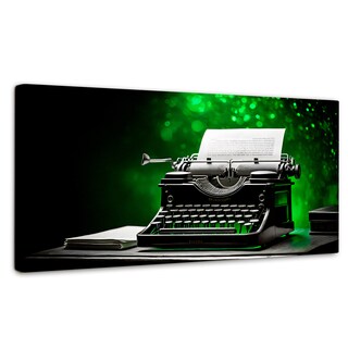 Foto 1 | Cuadro Blanco Y Negro Canvas Verde Entre Palabra 120x60