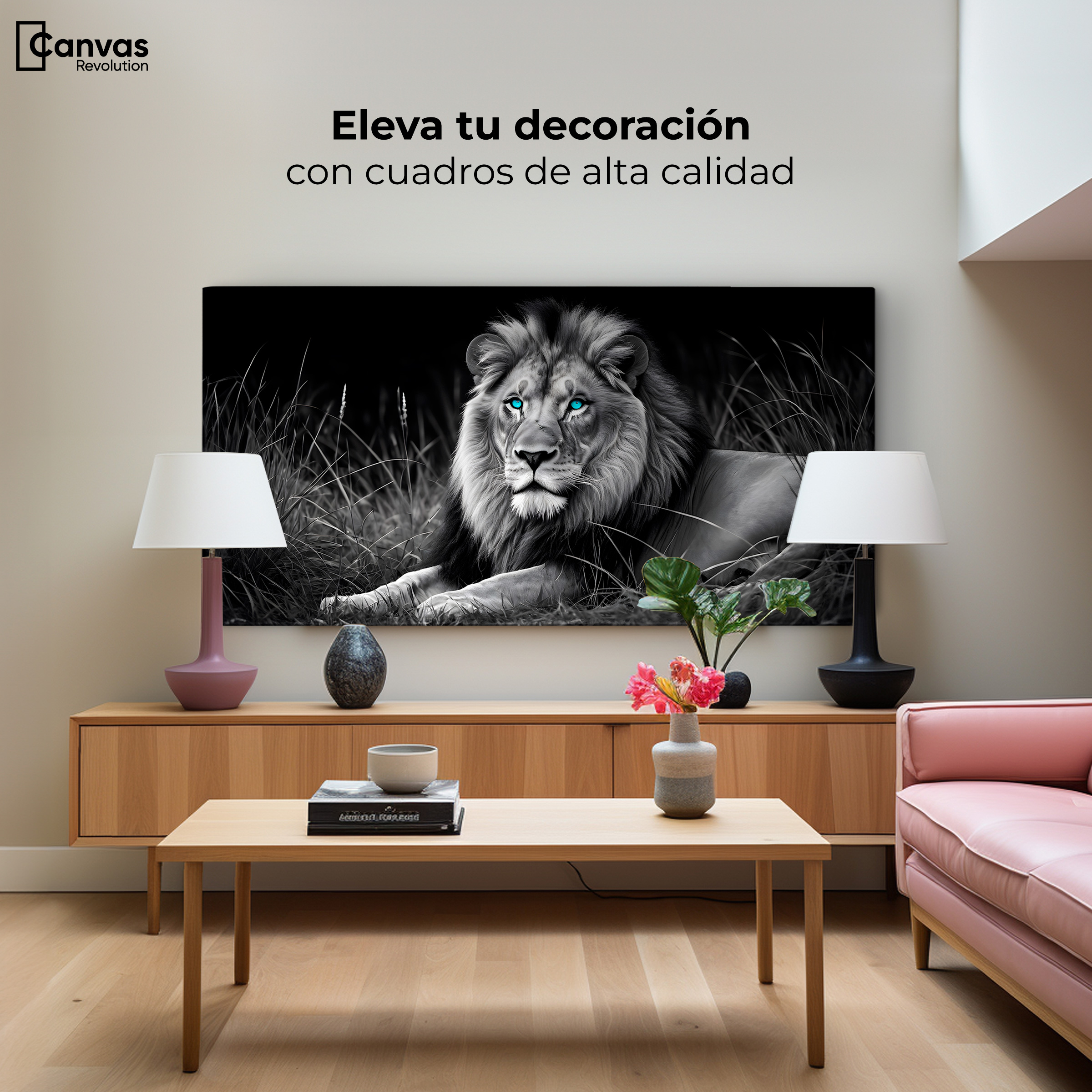 Foto 4 pulgar | Cuadro Blanco Y Negro Canvas Mirada Real 120x60
