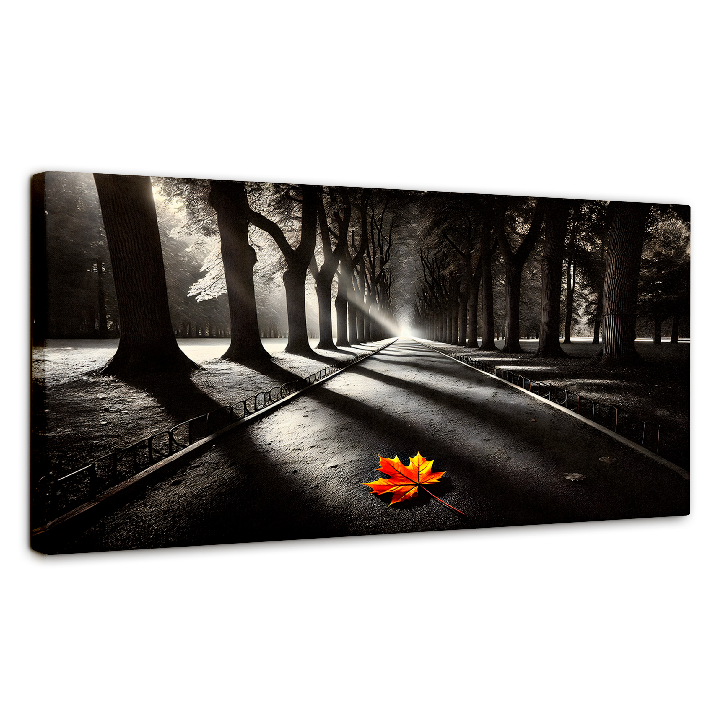 Foto 2 pulgar | Cuadro Blanco Y Negro Canvas Colores De Otoño 120x60