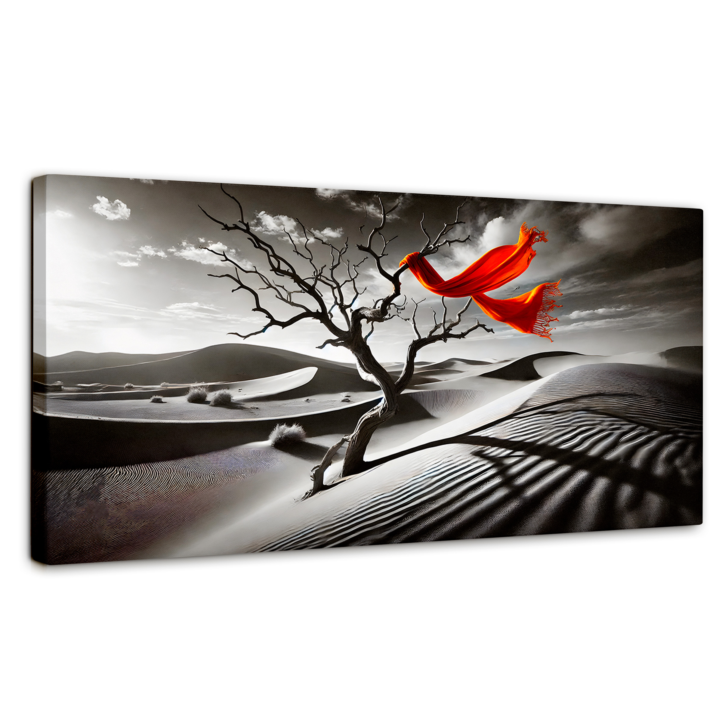 Foto 1 | Cuadro Blanco Y Negro Canvas Rojo Entre Espinas 120x60
