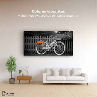 Foto 2 | Cuadro Blanco Y Negro Canvas Ciclos De Otoño 120x60
