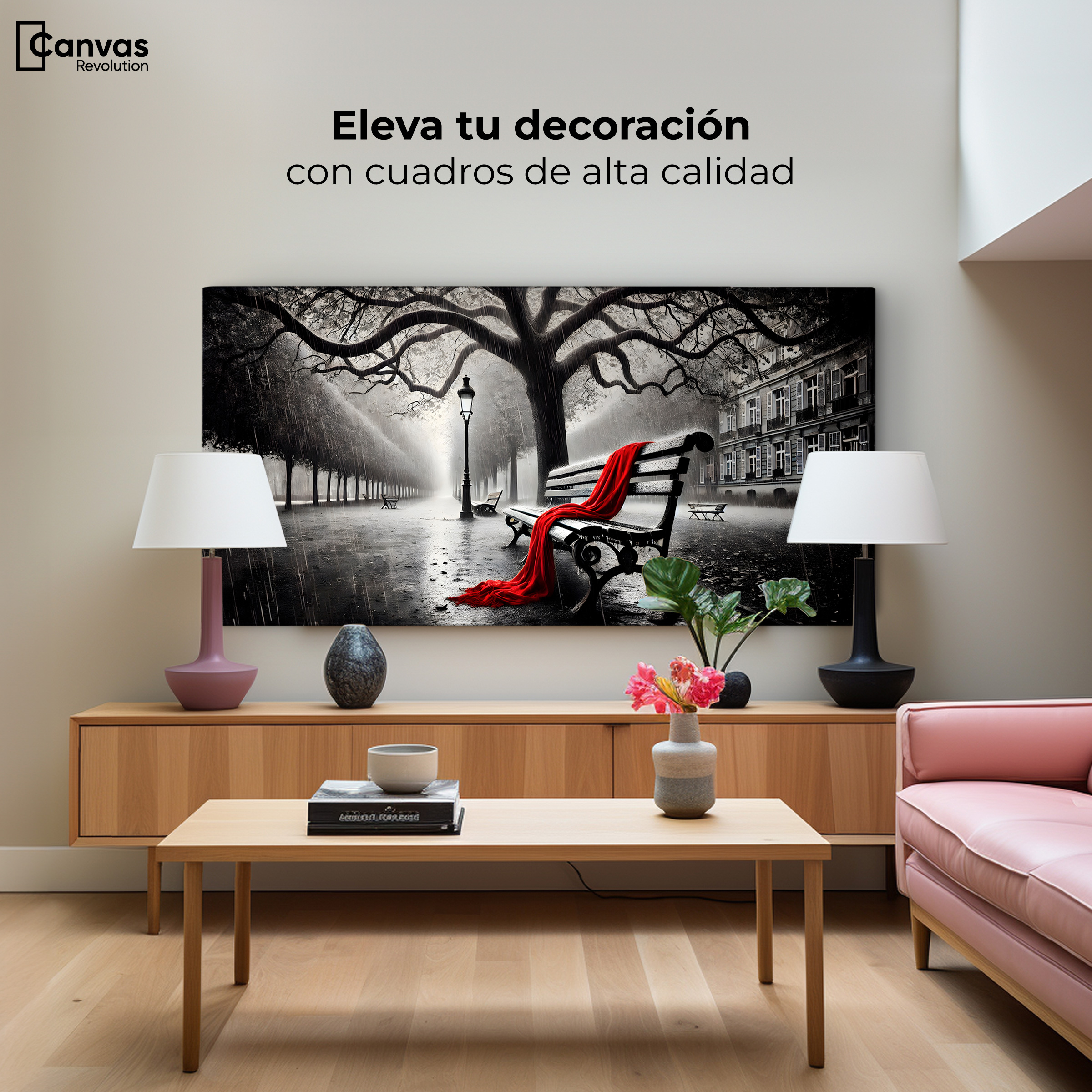 Foto 3 | Cuadro Blanco Y Negro Canvas Banca De Pasión 120x60