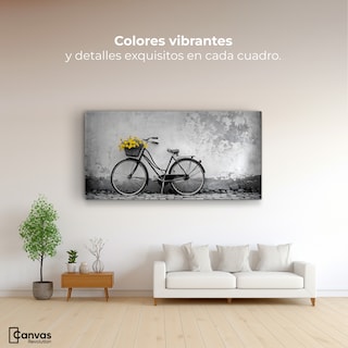 Foto 2 | Cuadro Blanco Y Negro Canvas Florece El Camino 120x60