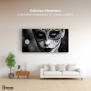 Foto 3 | Cuadro Blanco Y Negro Canvas Encanto Y Azul 120x60