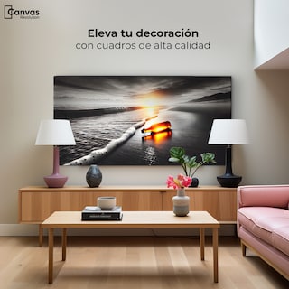 Foto 3 | Cuadro Blanco Y Negro Canvas Viento Y Cristal 120x60