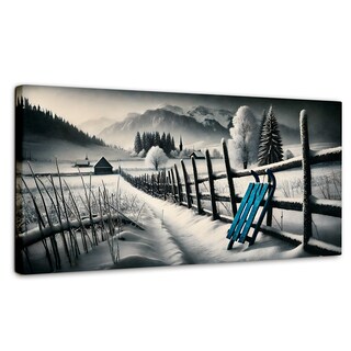Foto 1 | Cuadro Blanco Y Negro Canvas Luz De Madera 120x60