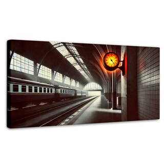 Foto 1 | Cuadro Blanco Y Negro Canvas Horas En Tránsito 120x60