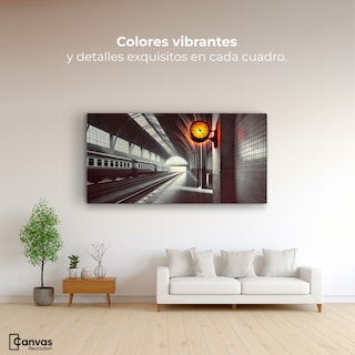 Foto 2 | Cuadro Blanco Y Negro Canvas Horas En Tránsito 120x60