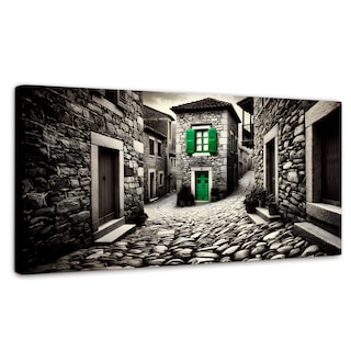 Foto 1 | Cuadro Blanco Y Negro Canvas Verde En La Sombra 120x60