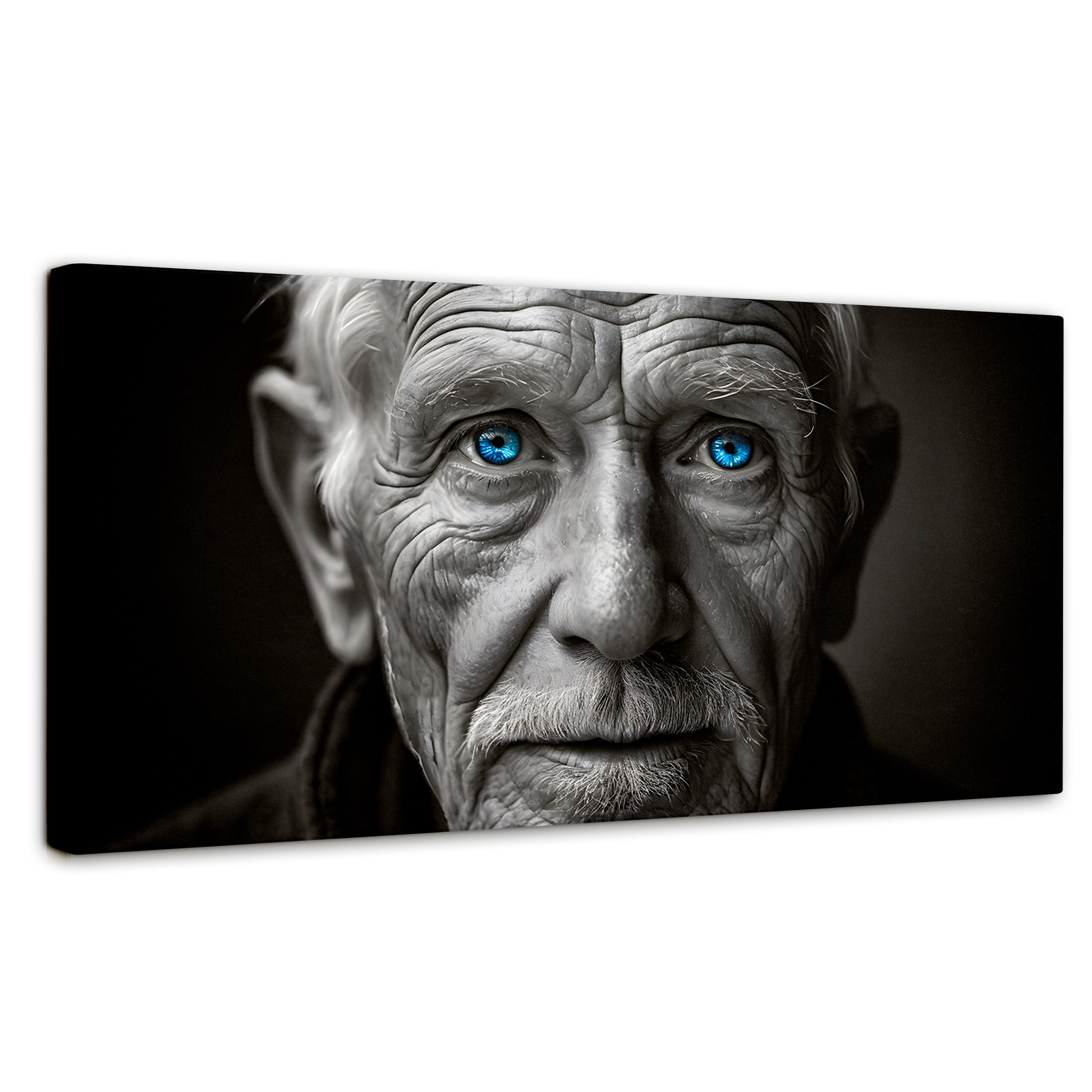 Foto 2 pulgar | Cuadro Blanco Y Negro Canvas Ojos De Historia 120x60