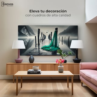 Foto 3 | Cuadro Blanco Y Negro Canvas Aqua En El Muelle 120x60