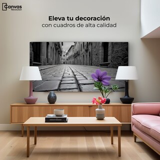 Foto 3 | Cuadro Blanco Y Negro Canvas Morado Callejero 120x60