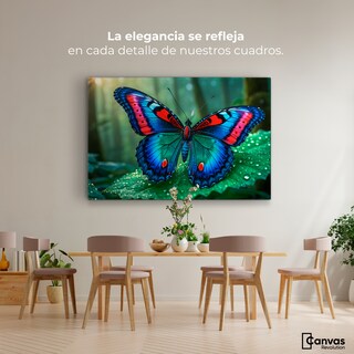 Foto 2 | Cuadro Mariposas Canvas Mariposa De Selva 90x60
