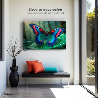 Foto 3 | Cuadro Mariposas Canvas Mariposa De Selva 90x60