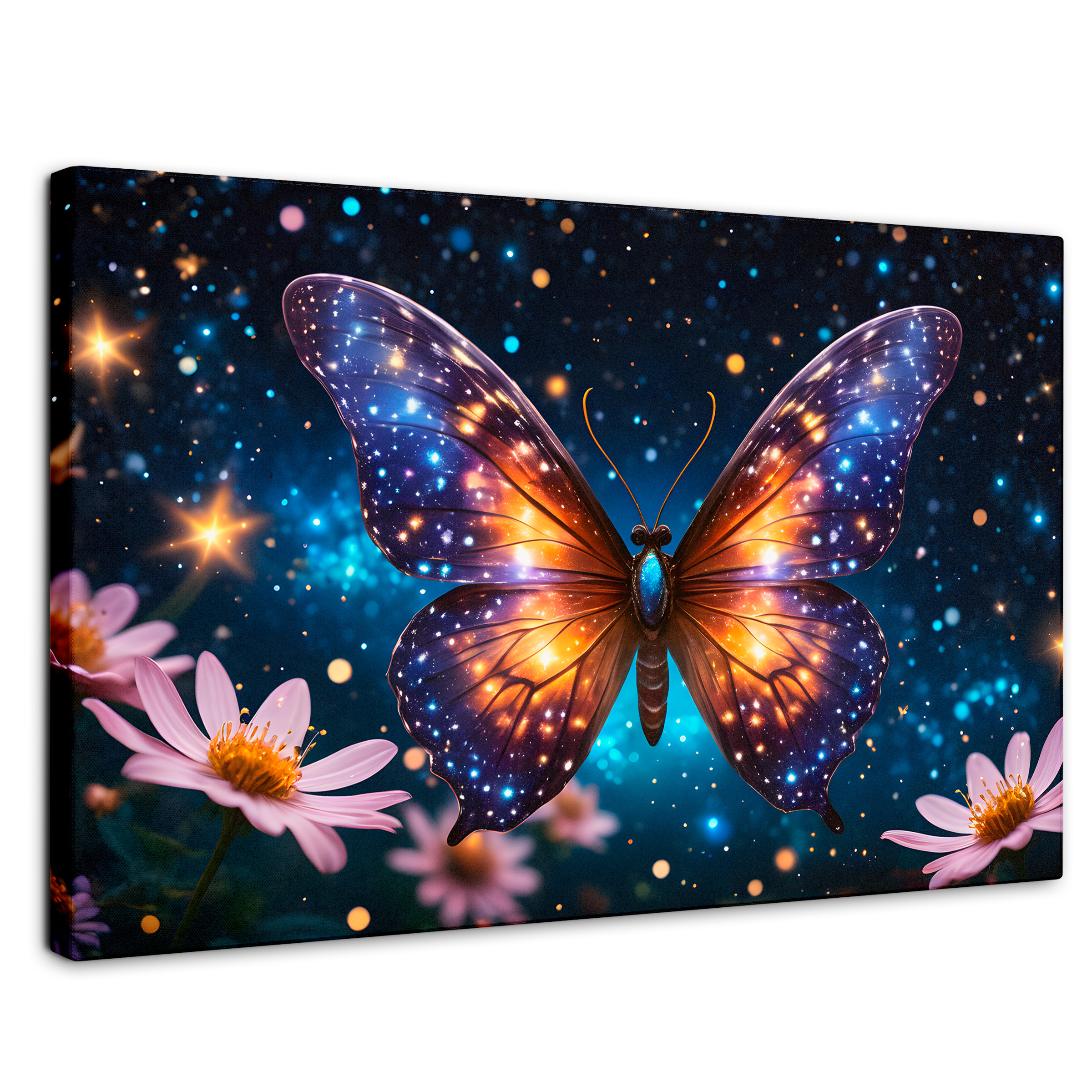 Foto 1 | Cuadro Mariposas Canvas Danza Brillante 90x60