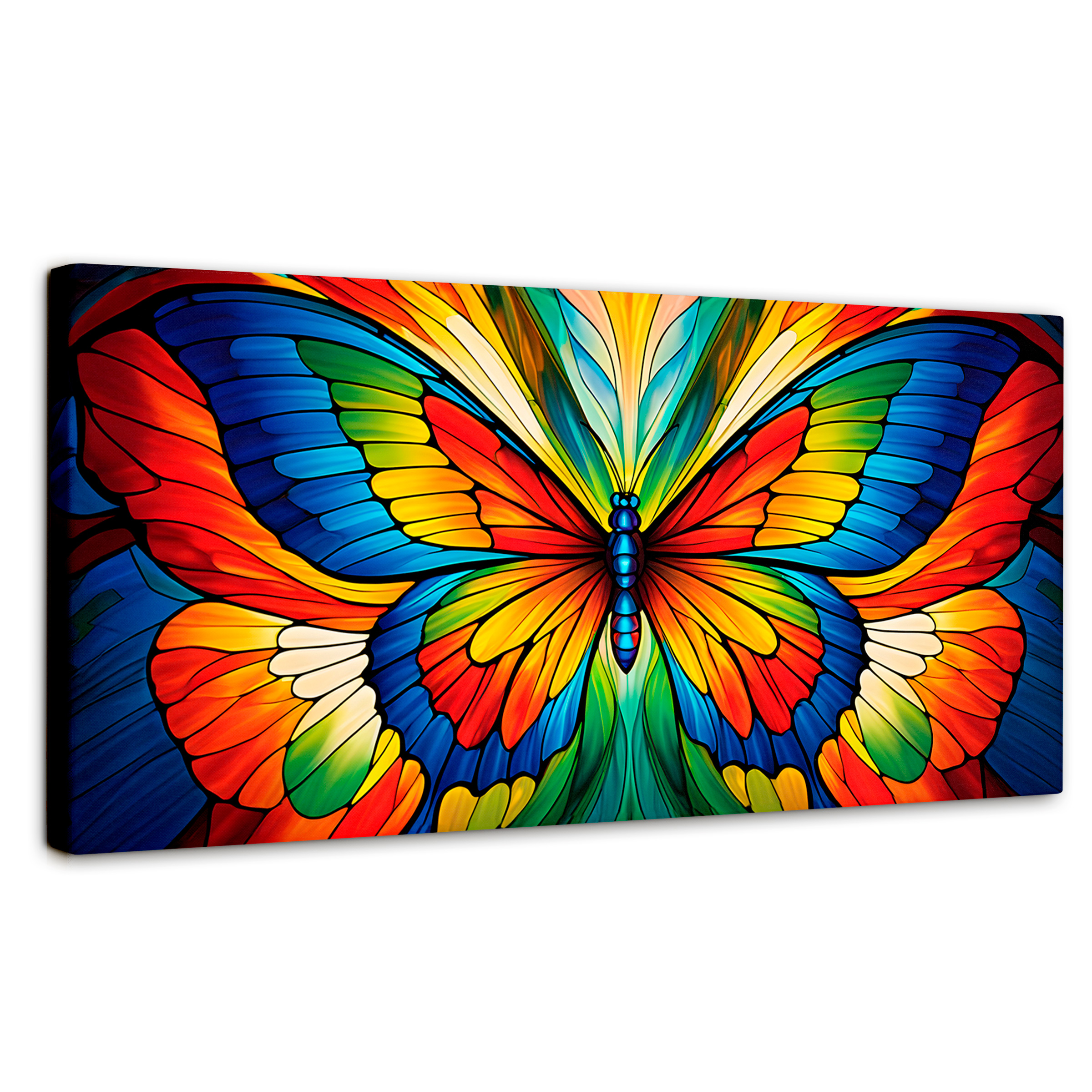 Foto 2 pulgar | Cuadro Mariposas Canvas Vuelo Fragmentado 120x60