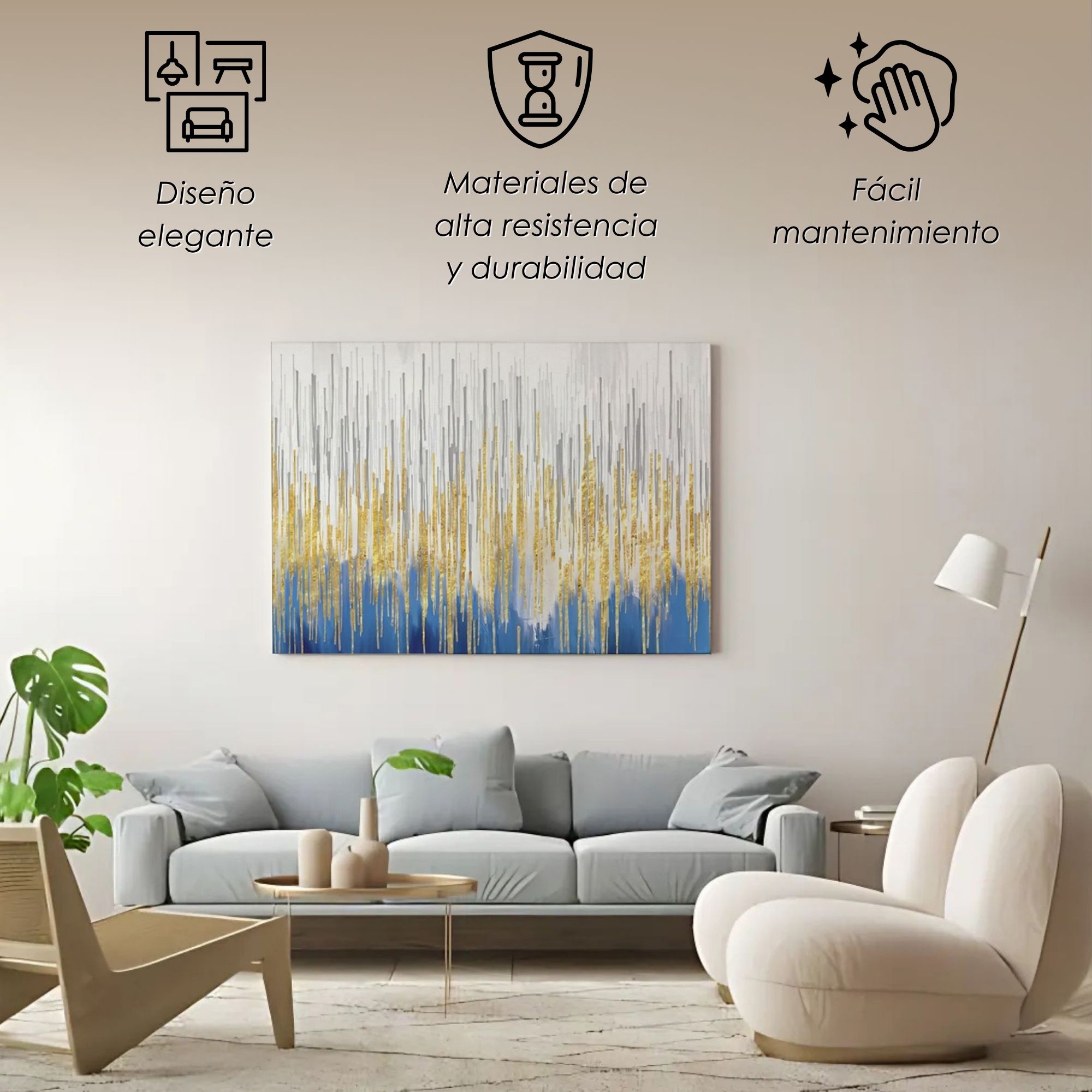 Foto 3 | Ilios Innova | Cuadro Decorativo 80x120 Cdt-líneas