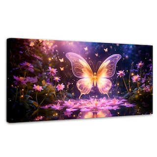 Foto 1 | Cuadro Mariposas Canvas Alas Cristalinas 120x60