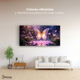 Foto 2 | Cuadro Mariposas Canvas Alas Cristalinas 120x60
