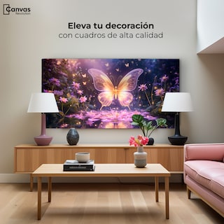 Foto 3 | Cuadro Mariposas Canvas Alas Cristalinas 120x60