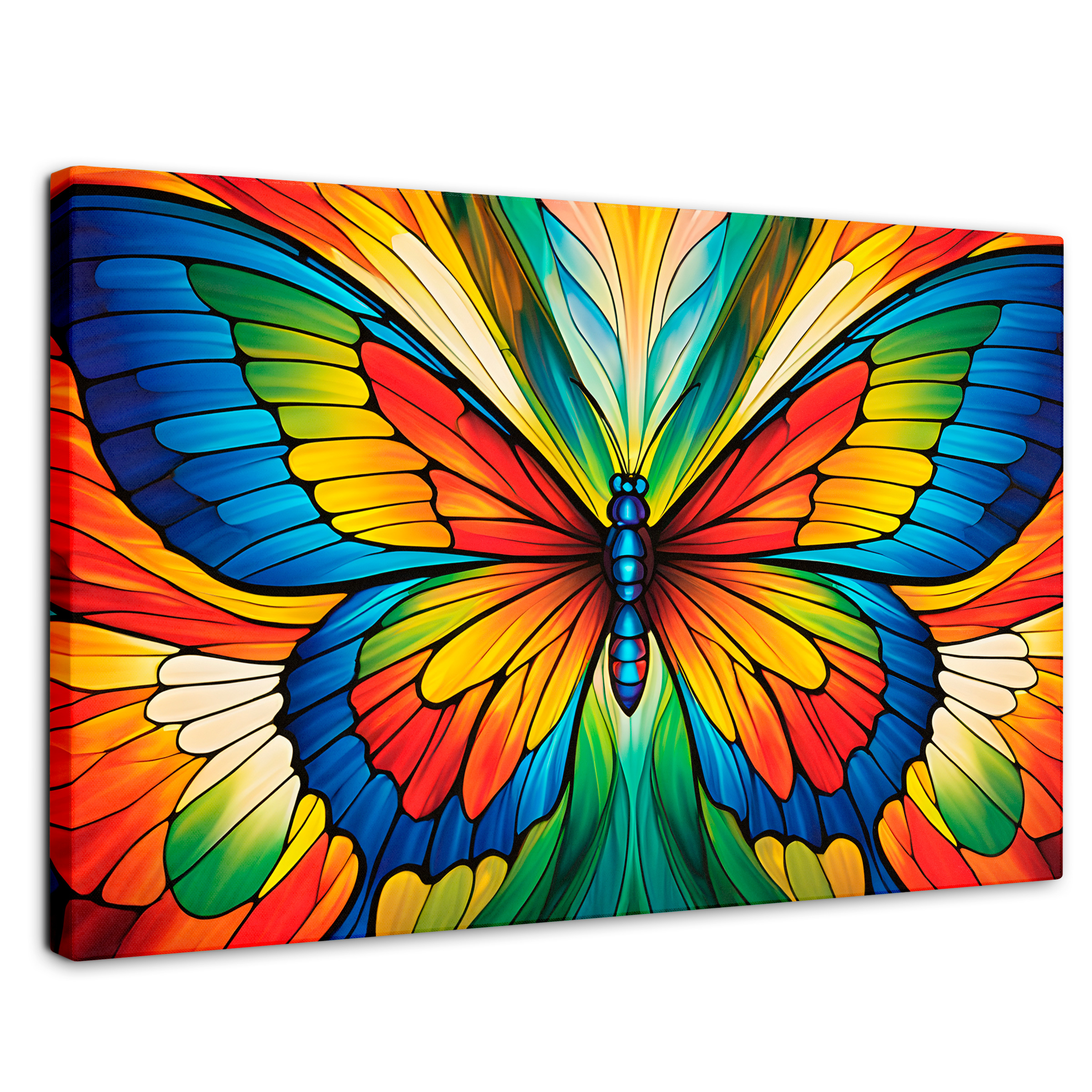 Foto 2 pulgar | Cuadro Mariposas Canvas Vuelo Fragmentado 90x60