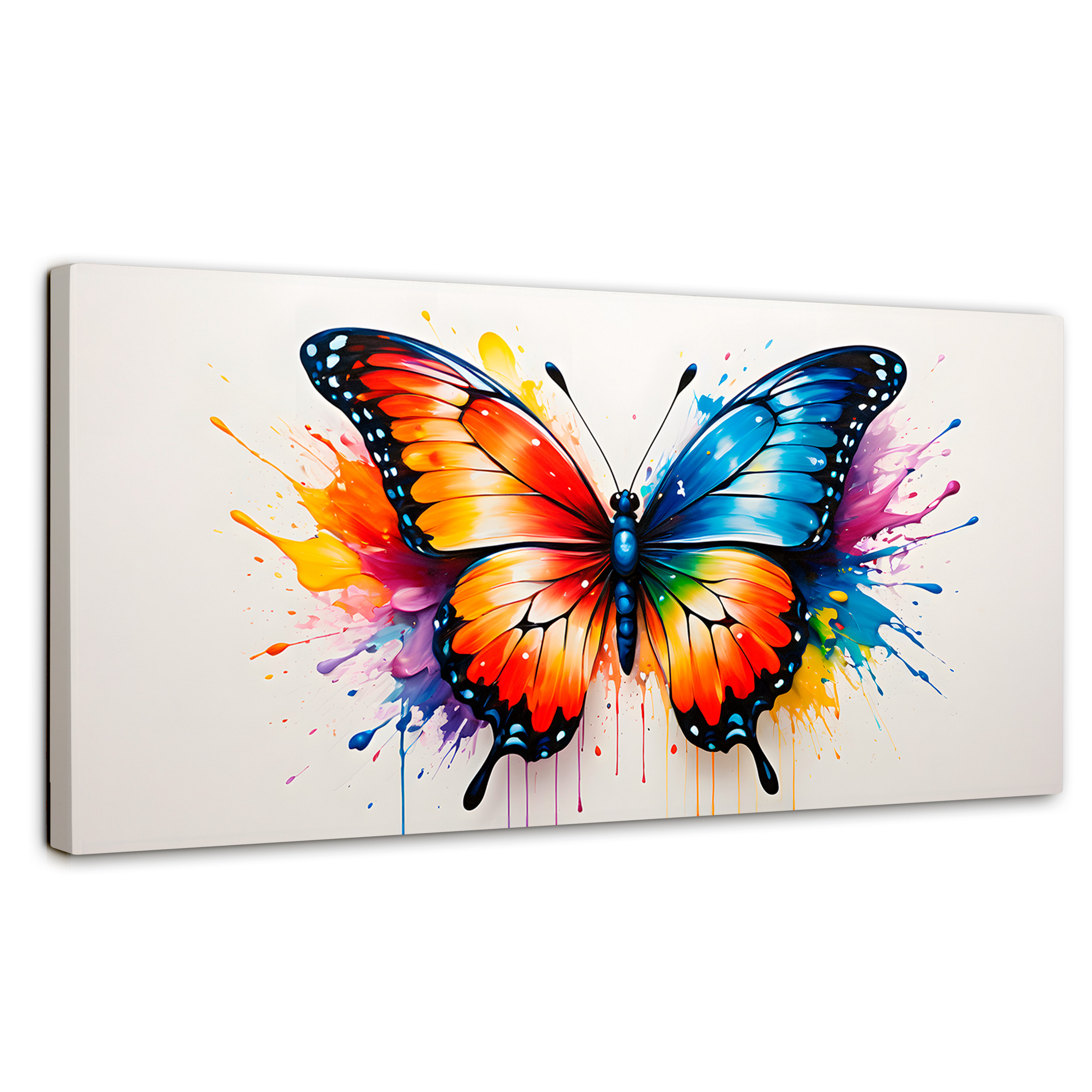 Foto 2 pulgar | Cuadro Mariposas Canvas Vuelo Explosivo 120x60