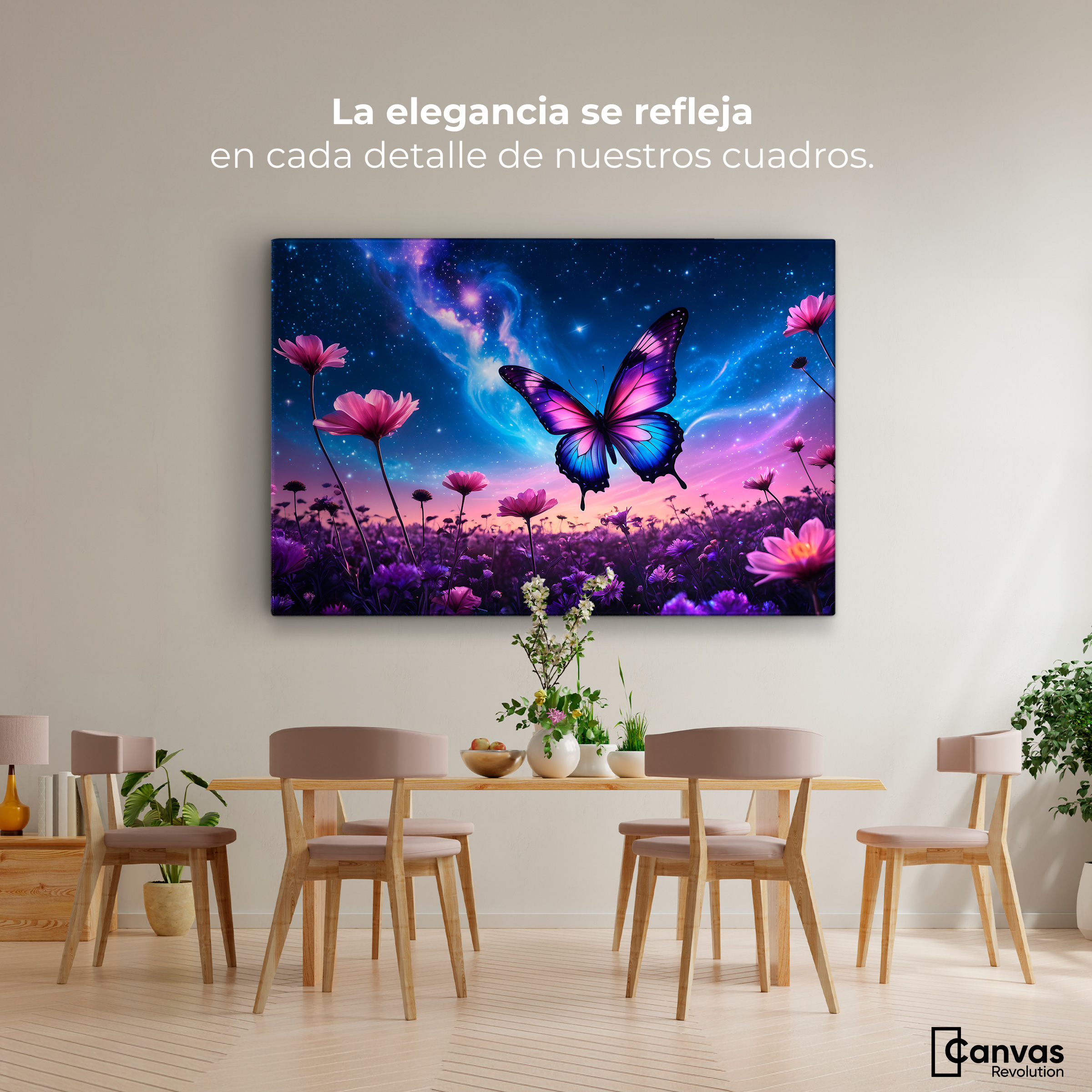 Foto 2 | Cuadro Mariposas Canvas Alas En El Silencio 90x60