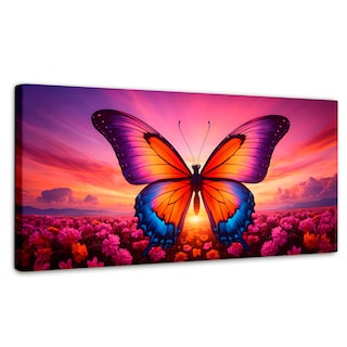 Foto 1 | Cuadro Mariposas Canvas Mariposa En El Alba 120x60