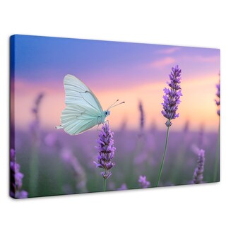 Foto 1 | Cuadro Mariposas Canvas Mariposa Y Lavanda 90x60