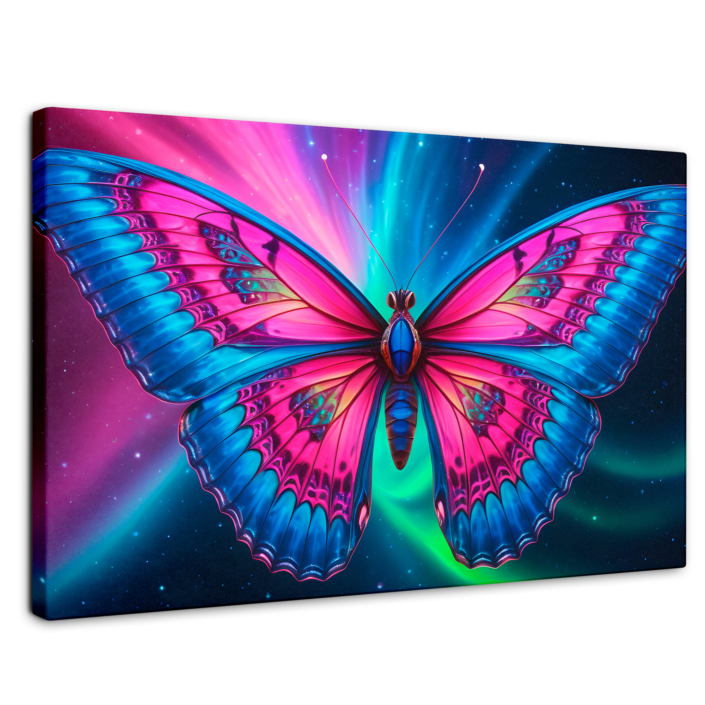 Foto 2 pulgar | Cuadro Mariposas Canvas Nebulosa Radiante 90x60