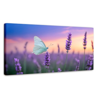 Foto 1 | Cuadro Mariposas Canvas Mariposa Y Lavanda 120x60